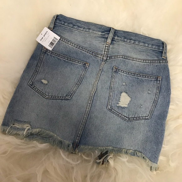 Free People Relaxed & Distressed Denim Skirt - Picture 7 of 7